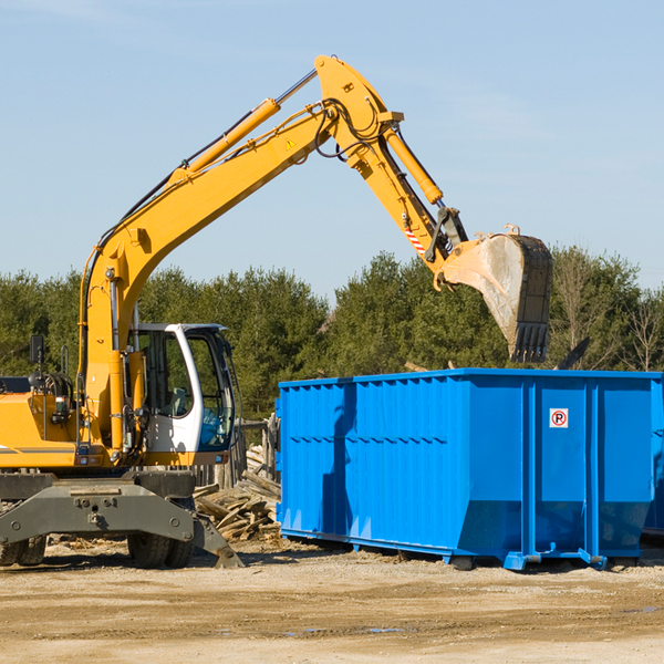 are there any restrictions on where a residential dumpster can be placed in Wesley Chapel